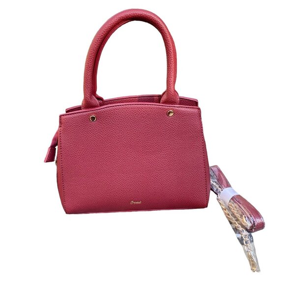 Crossi NY Handbag/Purse/Shoulder Bag With Butterfly Emblem  Ruby Red New W Tags - Picture 5 of 15